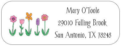 Wild Flowers Return Address Labels